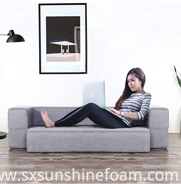 Folding Sofa Light Gray Queen C Folding Sofa Light Gray Queen C